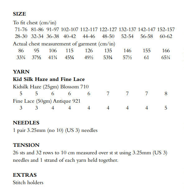 Cameron Jumper in Rowan Kid Silk Haze and Fine Lace - RTP007-00002-ENP - PDF