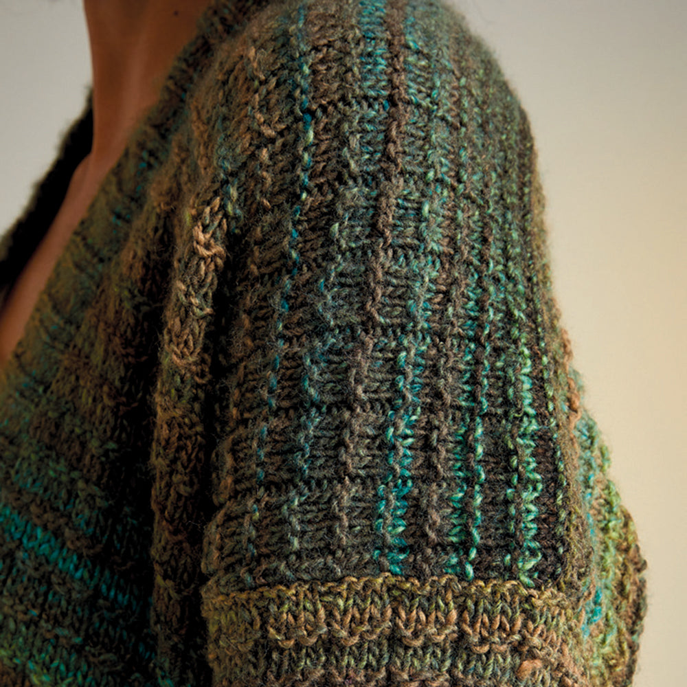 Sirdar Evergreen Edge to Edge Cardigan Knitting Pattern