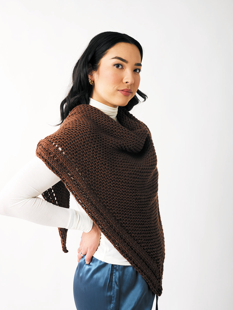 Posadas Shawl in Berroco Merino 401 Chunky