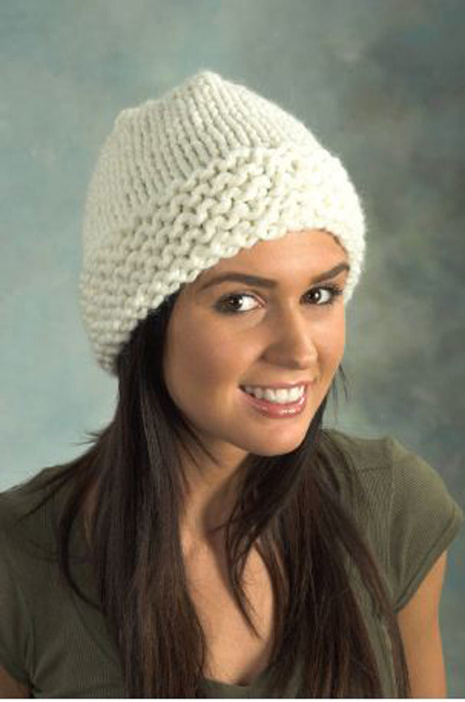 Garter Brim Hat Knitting Pattern