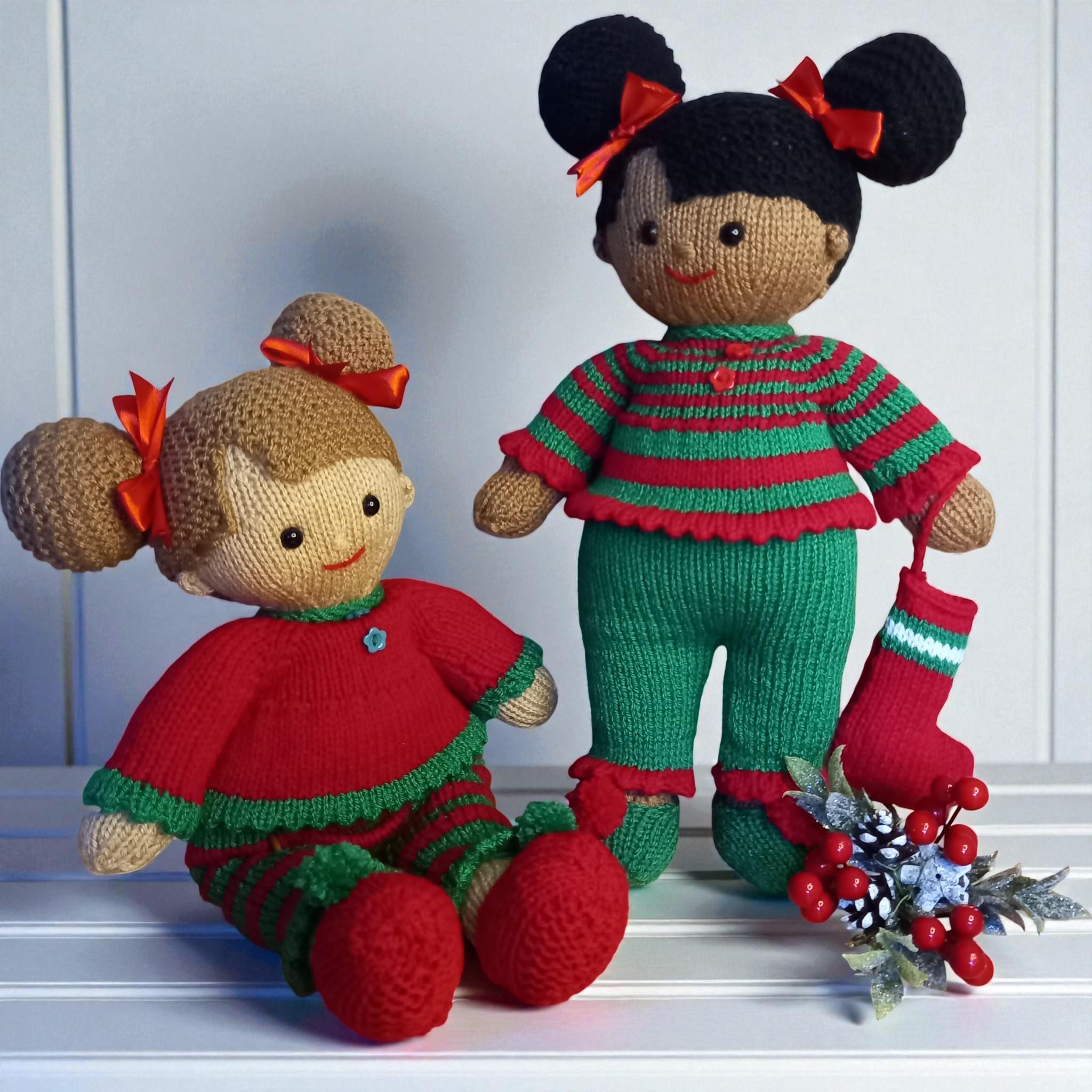 Christmas Eve Pj's, Lilly and May dolls