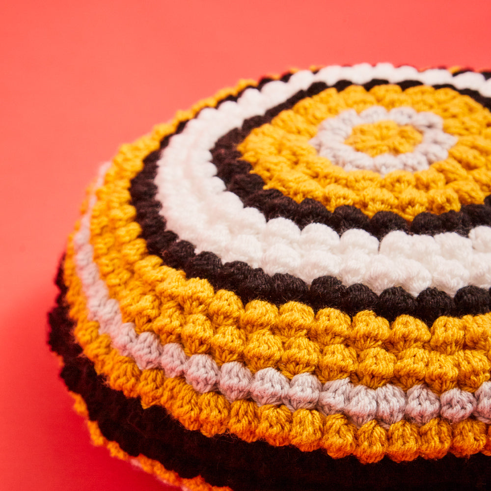 Paintbox Yarns Elipse Puffy Cushion Crochet Pattern