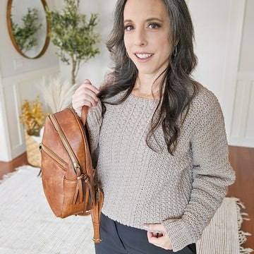 Toasty Wheat Crochet Sweater