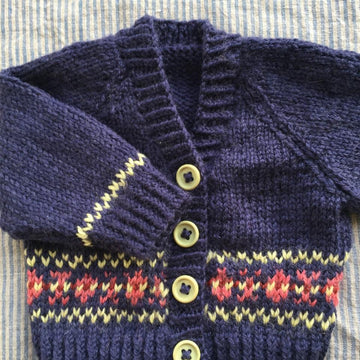 Fair Isle Cardigan and Bonnet
