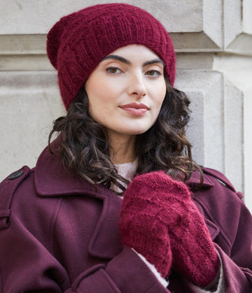Heather Hat + Mittens Knitting Pattern