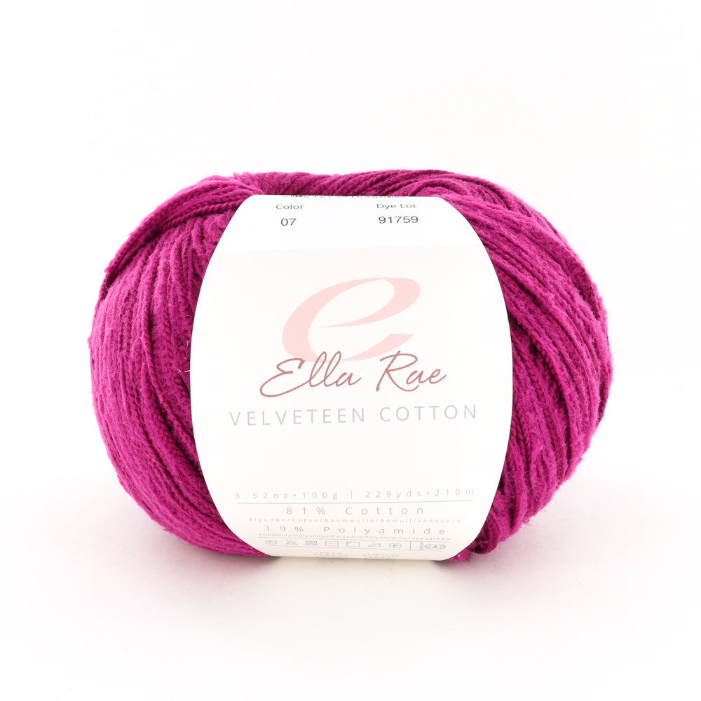 Ella Rae Velveteen Cotton Yarn - Cotton Worsted