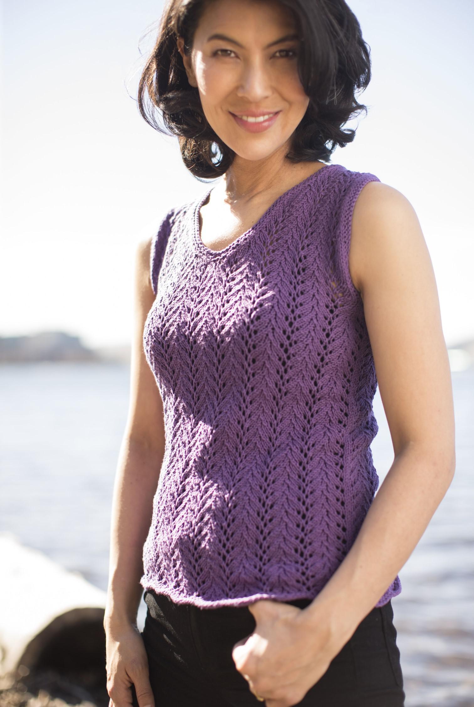Cascade Yarns DK Summertime Lace Tank Vest Knitting Pattern