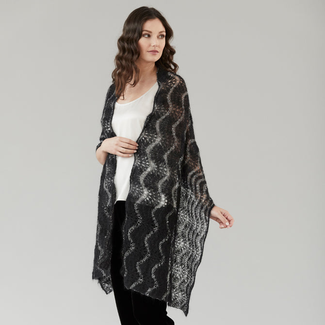 Sesia Lily Shawl Wrap Knitting Pattern