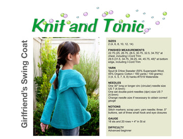 Knit and Tonic Girlfriends Swing Coat Knitting Pattern