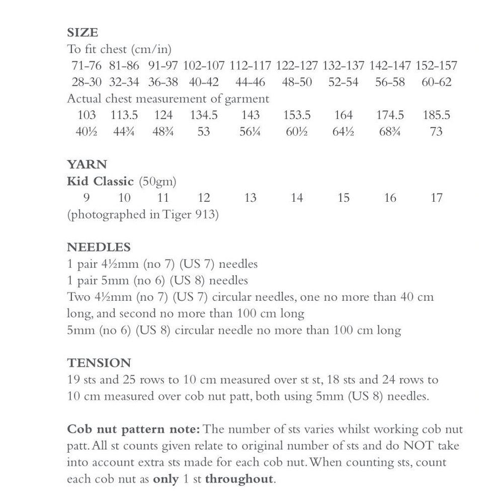 Meddon Jumper Knitting Pattern