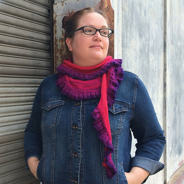 Freia Fine Handpaints Ruffle and Twist Knitting Pattern