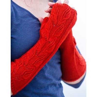 Valley Yarns Olivenhain Fingerless Mitts Knitting Pattern