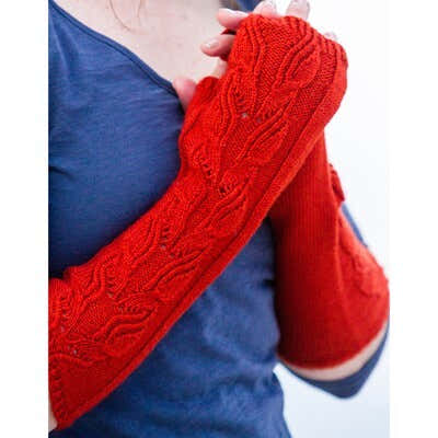 Valley Yarns Olivenhain Fingerless Mitts Knitting Pattern