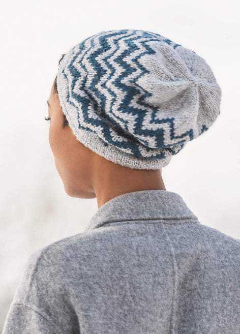 Blue Sky Fibers Springfield Chevron Hat Knitting Pattern