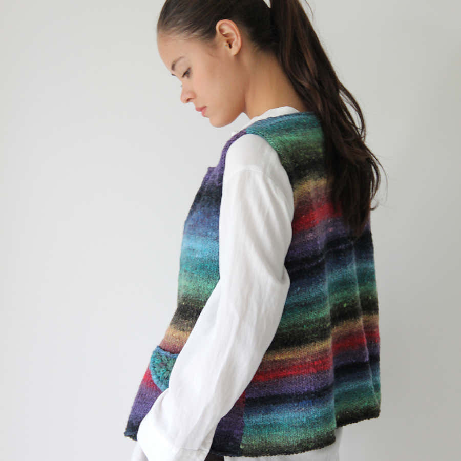 Noro Y Button Down Vest Waistcoat Crochet Pattern