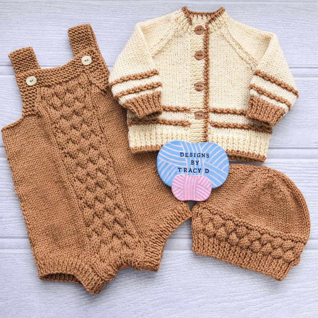 Juniper Baby Romper, Cardigan, Hat & Booties 0-6mths