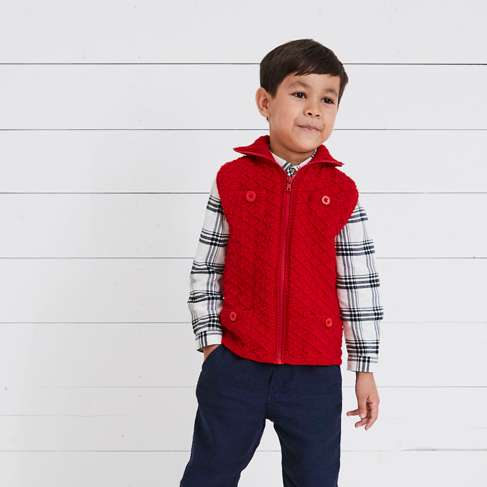 Debbie Bliss Zac Zip Up Knitting Pattern