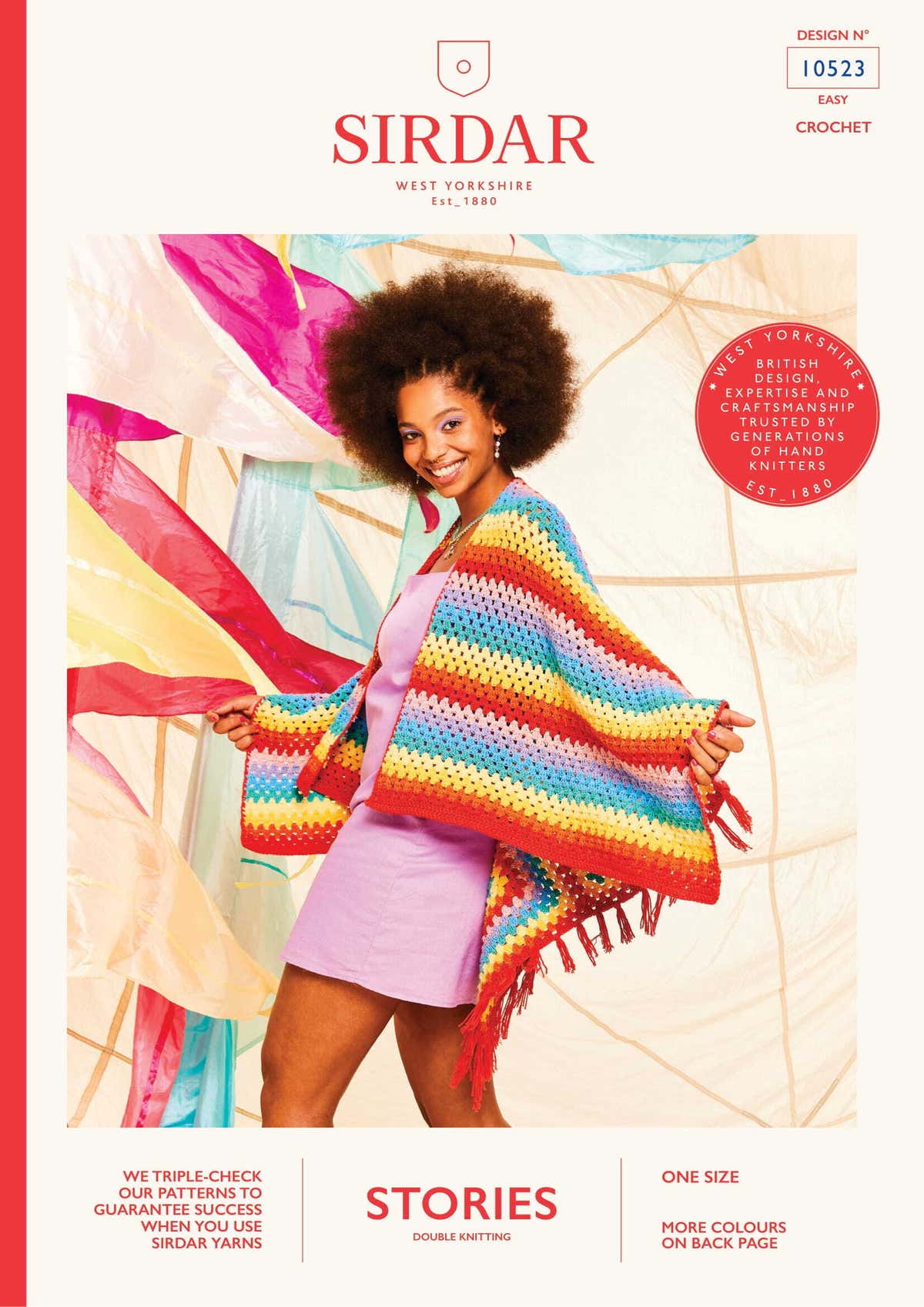 Sirdar Glasto Poncho Cape Crochet Pattern