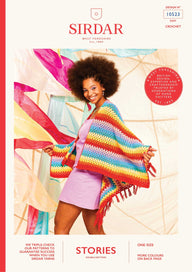 Sirdar Glasto Poncho Cape Crochet Pattern