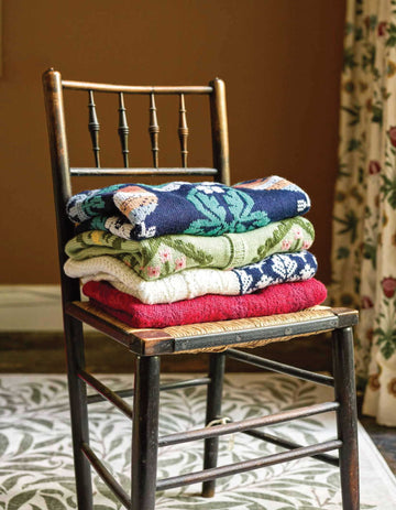 Impressions Four Knitting Patterns in Morris DK by Debbie Bliss & Chloé Elizabeth Birch