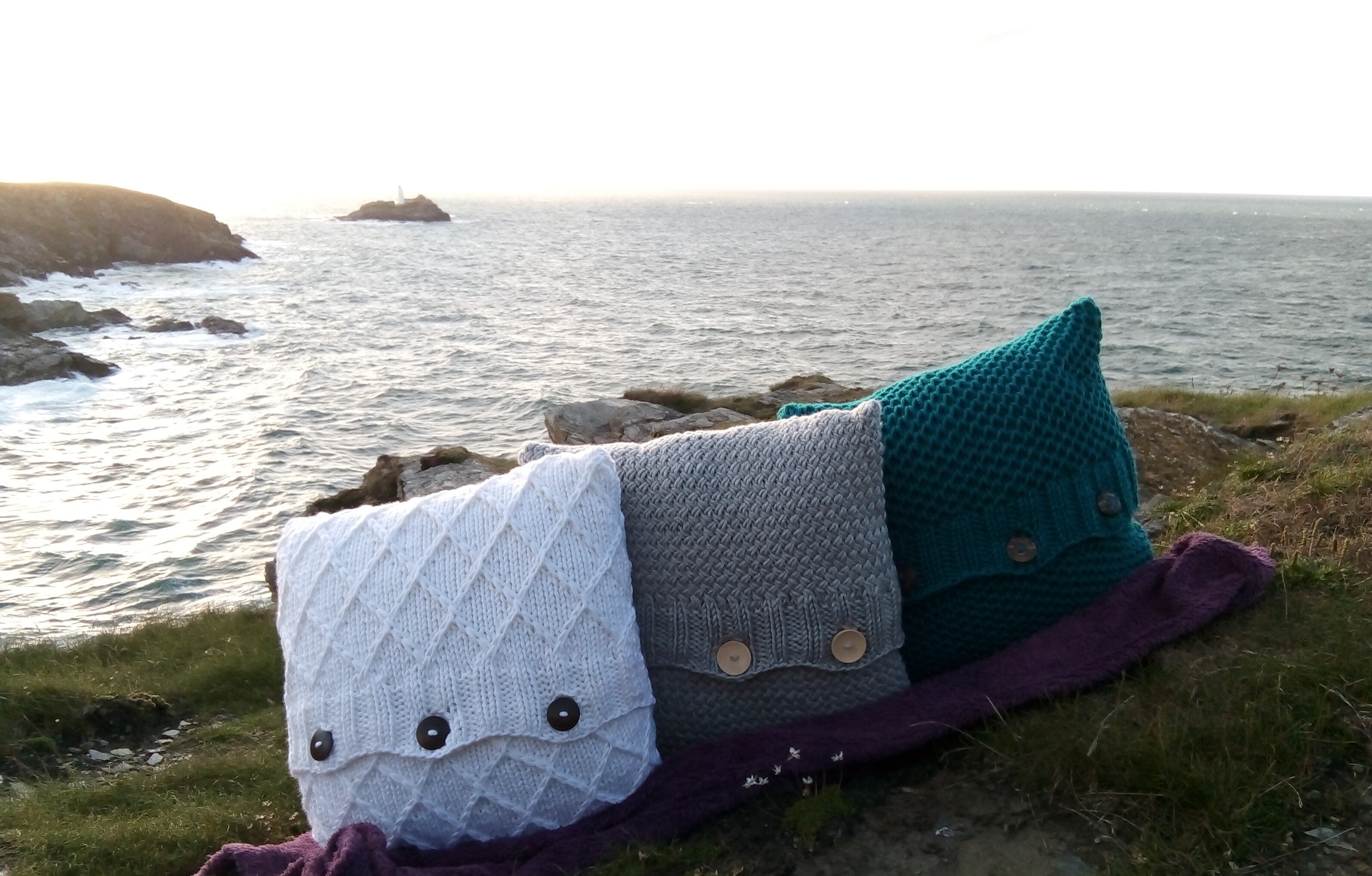 Deramores Three Cosy Cushions Knitting Pattern