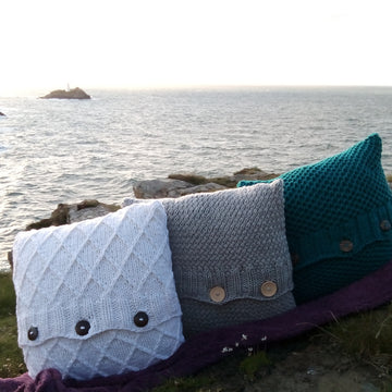 Deramores Three Cosy Cushions Knitting Pattern