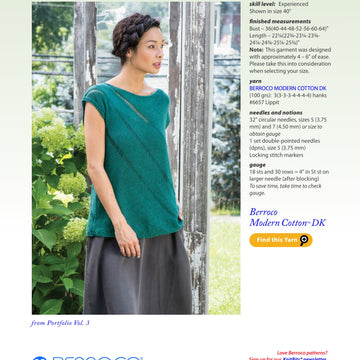 Berroco Anniu Top Jumper Knitting Pattern