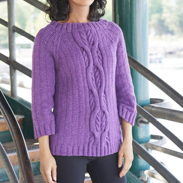 Cascade Yarns W761 Oversized Cabled Raglan (Free)
