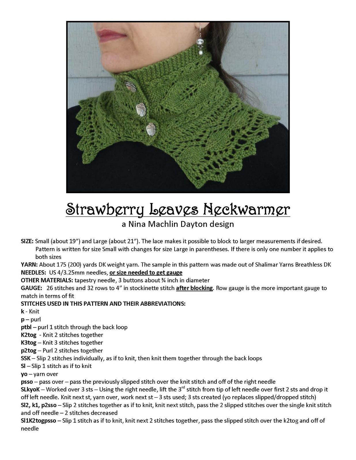 Strawberry Leaves Neckwarmer