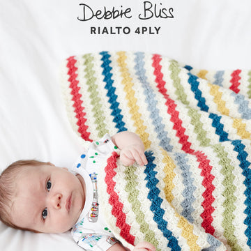Debbie Bliss Striped Crochet Blanket PDF