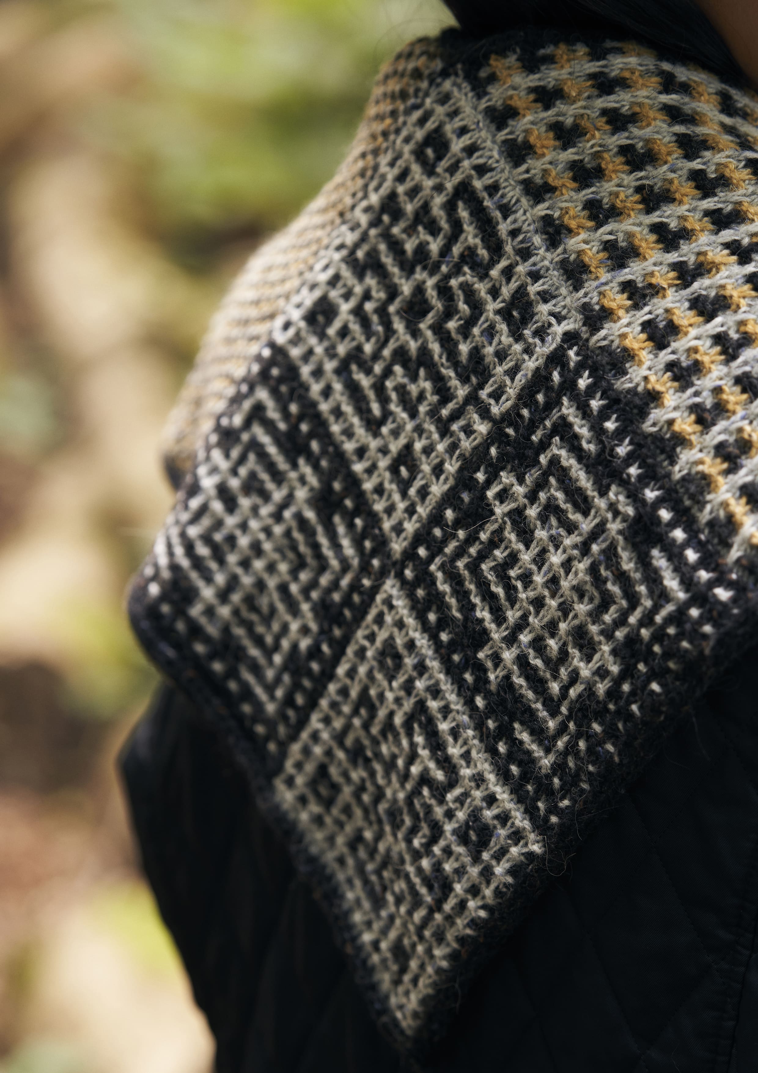 Mosaic Shawl Wrap Knitting Pattern