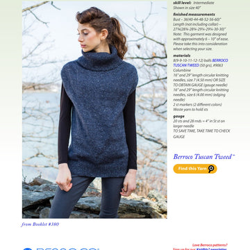 Berroco Bearberry Vest Knitting Pattern