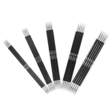 KnitPro Karbonz Double Point Needles 6" (Socks Set of 5 Sizes)