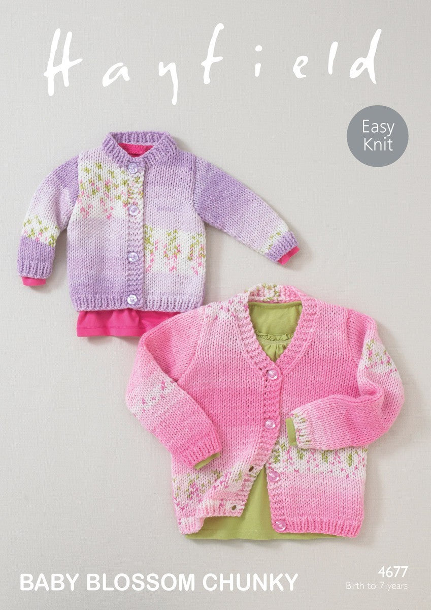 Hayfield 4677 Cardigans Knitting Pattern