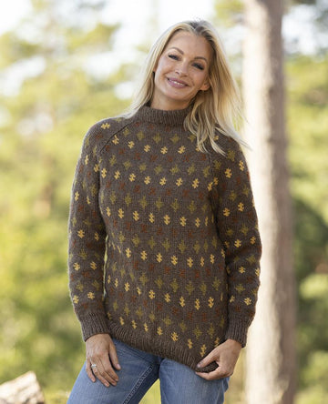 Prudie Sweater In Brown in Viking Garn Viking Wool