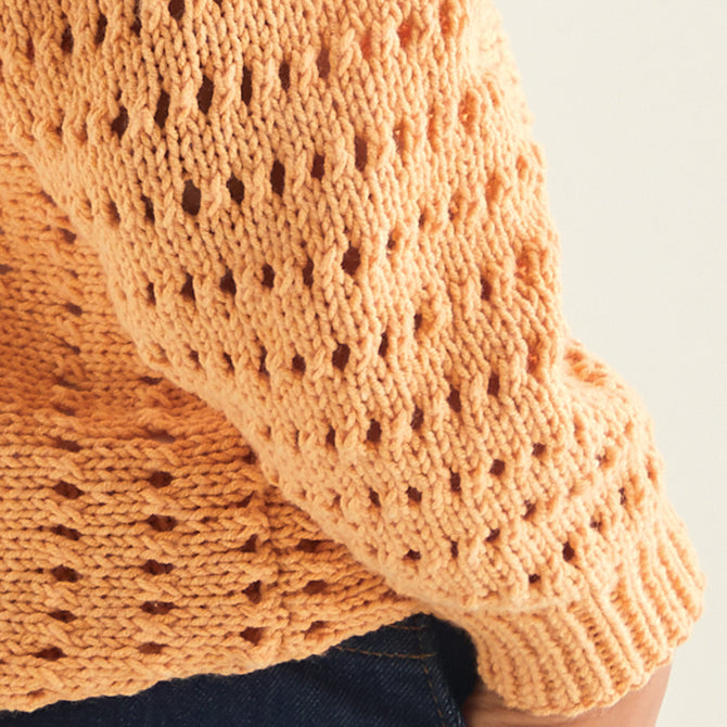 Sirdar Lace Mesh Pullover Jumper Knitting Pattern