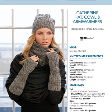 Stacy Charles Fine Yarns Catherine Hat, Cowl & Armwarmers PDF