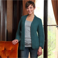 Valley Yarns Flowing Rib Cardigan Knitting Pattern
