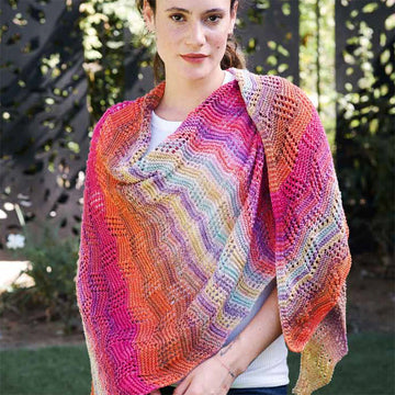 Trendsetter Yarns W Nuance - Angled Box Stitch Sideway Triangle or Wrap