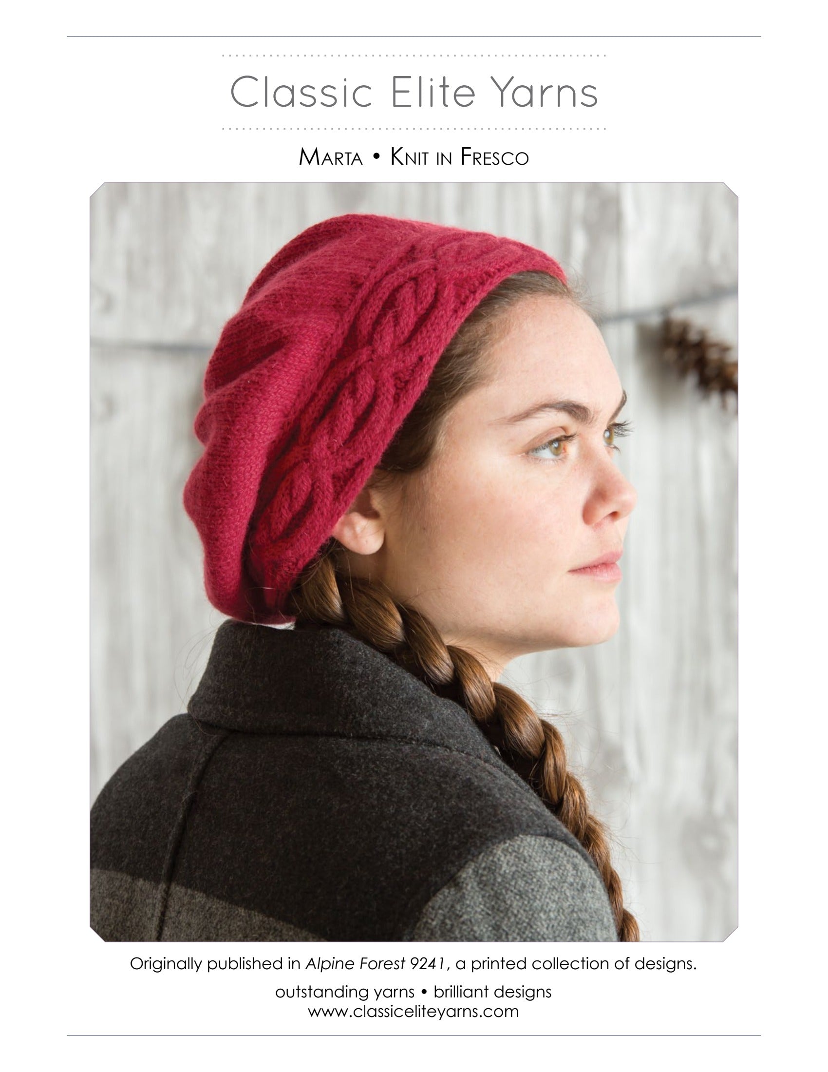Classic Elite Yarns Marta Hat Knitting Pattern