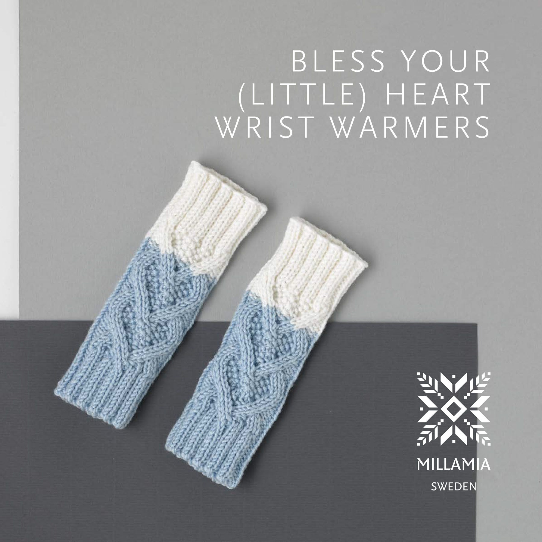 MillaMia Bless Your (Little) Heart Wrist Warmers Knitting Pattern