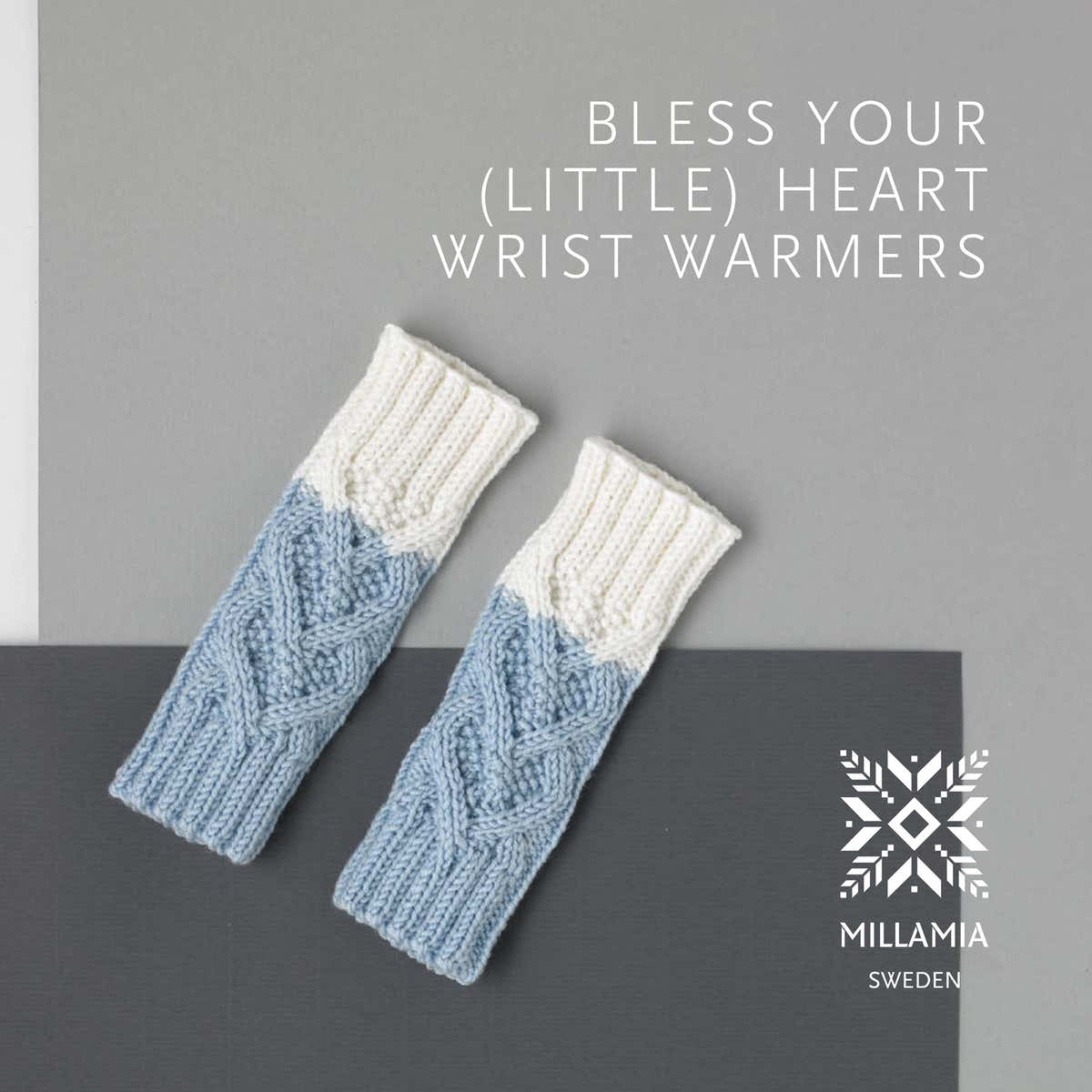 MillaMia Bless Your (Little) Heart Wrist Warmers Knitting Pattern
