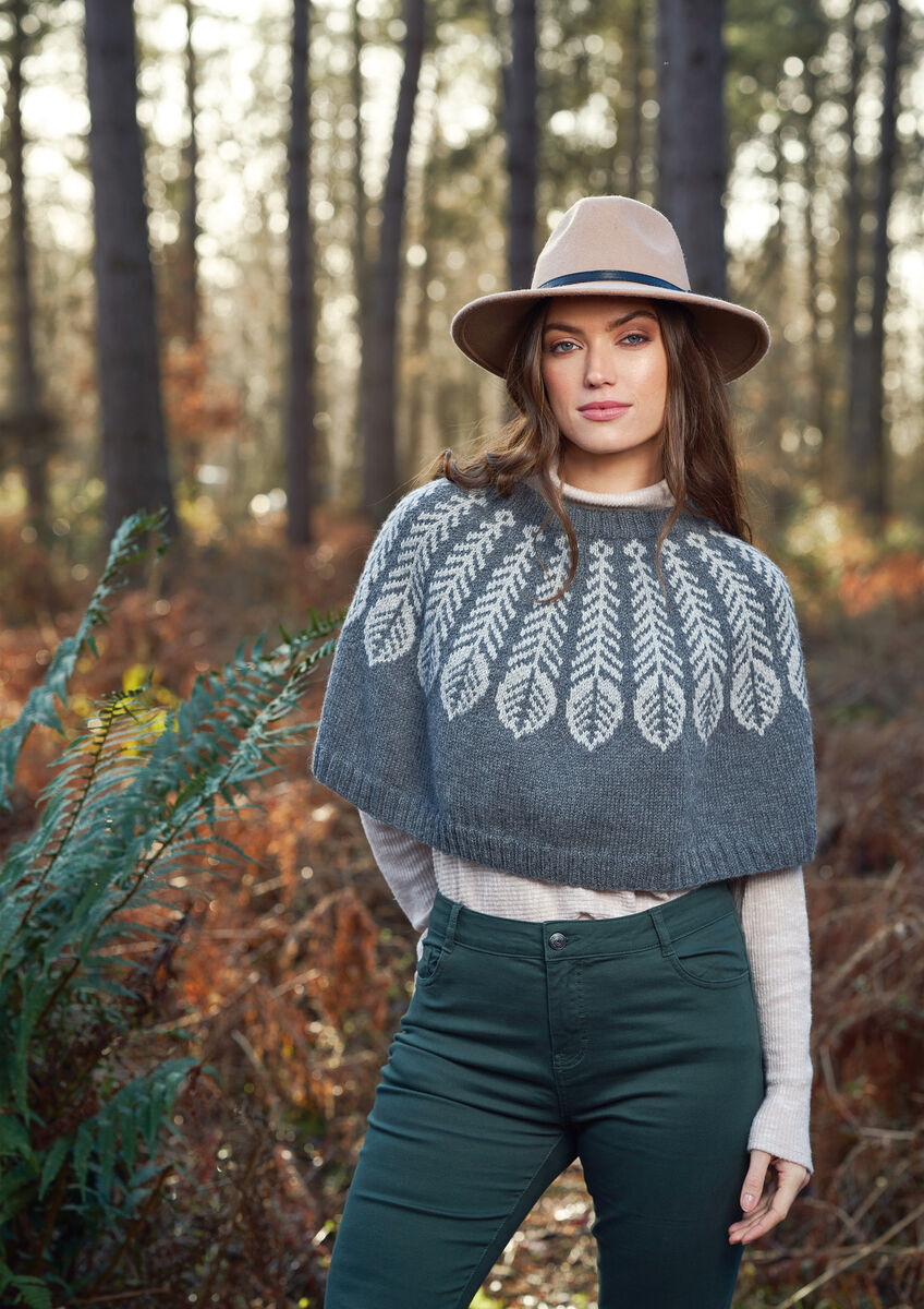 Rowan Plume Poncho Cape Knitting Pattern