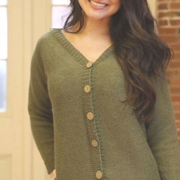 Plymouth Yarn Women's West River Cardigan Knitting Pattern