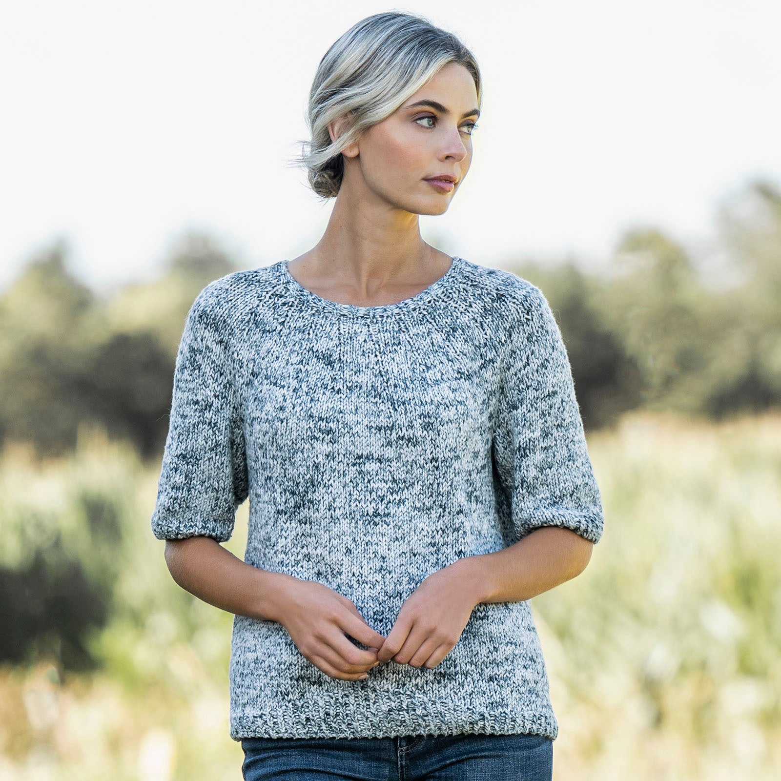 Blue Sky Fibers Lakewood Tee Jumper Knitting Pattern