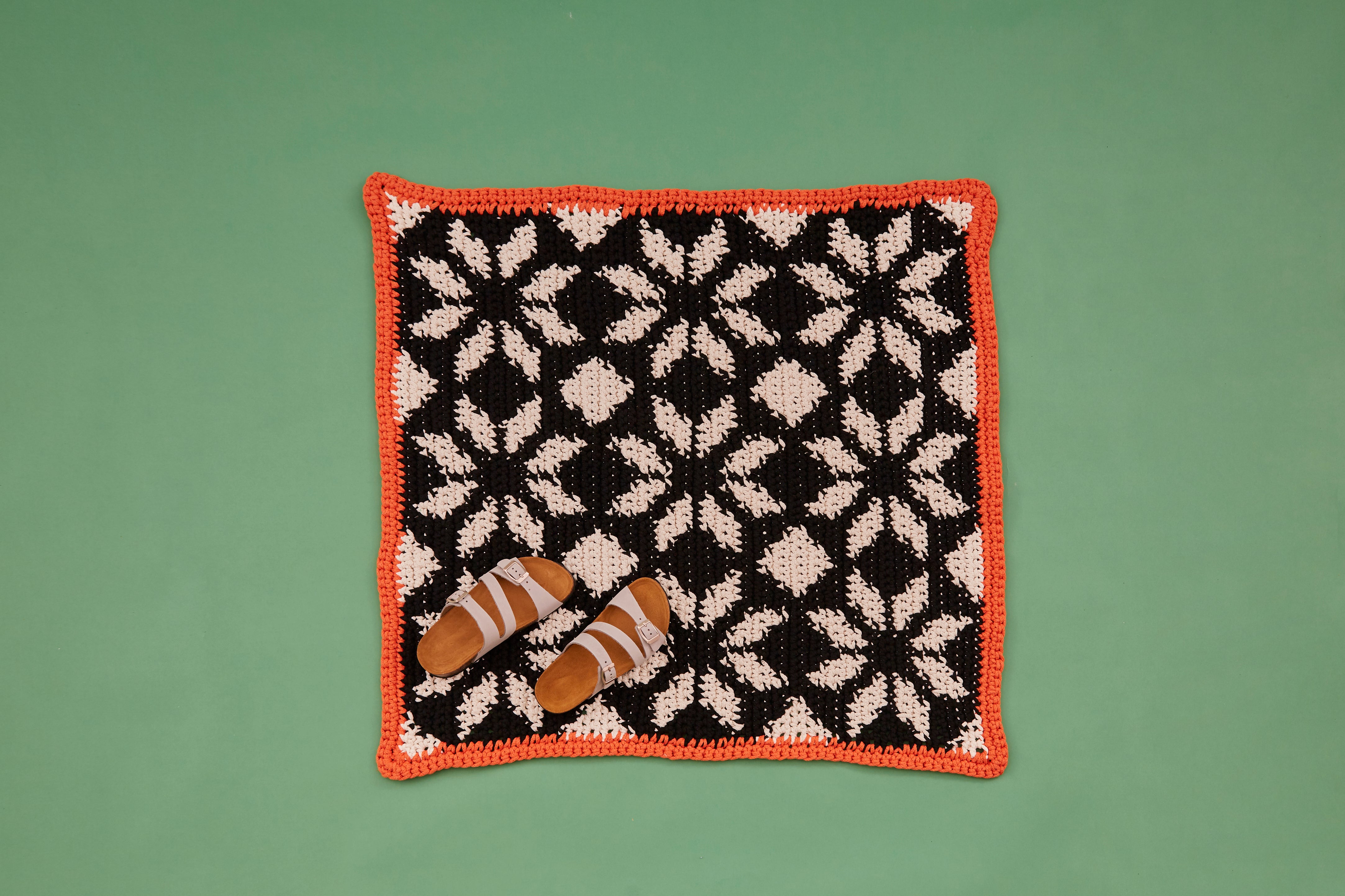 Paintbox Yarns Monochrome Burst Mat Crochet Pattern