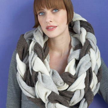Felted Bristol Braided Scarf Knitting Pattern