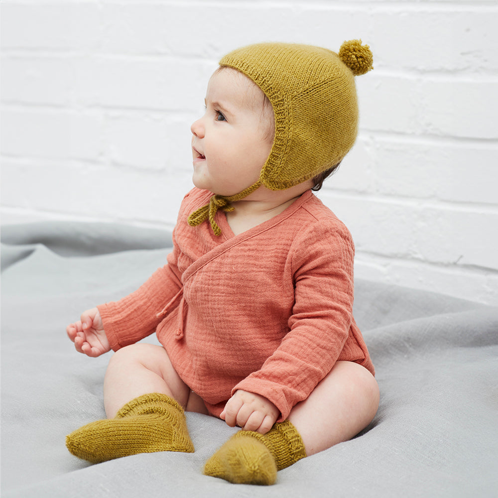 Debbie Bliss Lyra Bonnet & Socks Knitting Pattern