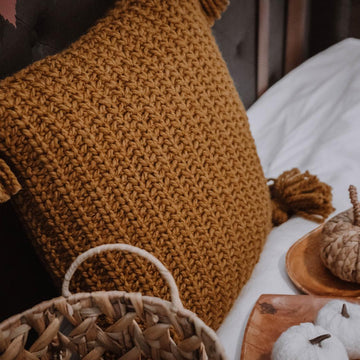 Crochet Knit Purl Pillow