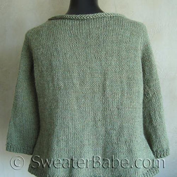 #102 Drape-Front Top-Down Lacy Cardigan